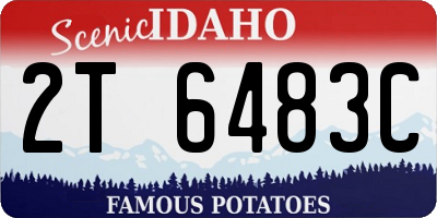 ID license plate 2T6483C