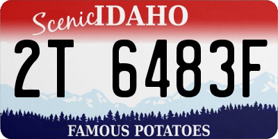 ID license plate 2T6483F