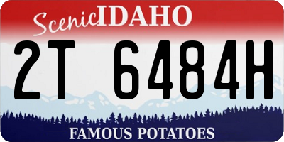 ID license plate 2T6484H