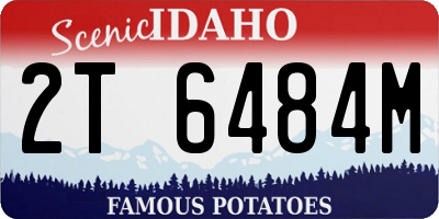 ID license plate 2T6484M