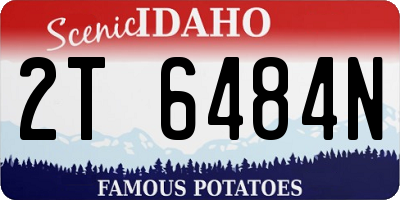 ID license plate 2T6484N