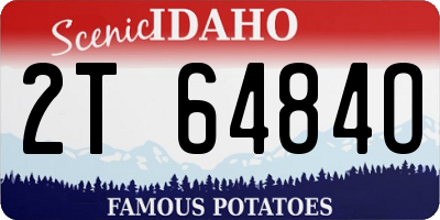 ID license plate 2T6484O
