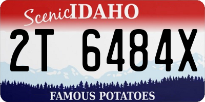 ID license plate 2T6484X