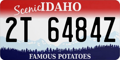 ID license plate 2T6484Z