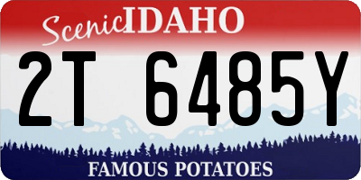 ID license plate 2T6485Y