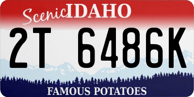 ID license plate 2T6486K