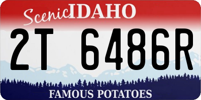 ID license plate 2T6486R