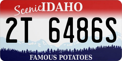 ID license plate 2T6486S