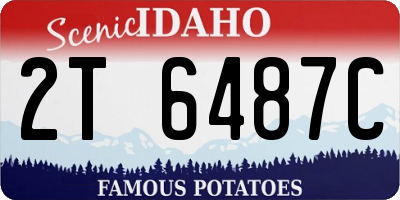 ID license plate 2T6487C