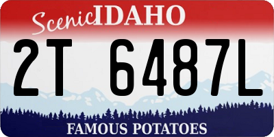ID license plate 2T6487L