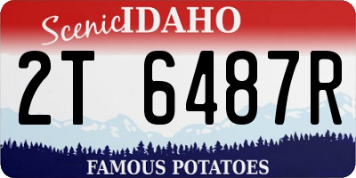 ID license plate 2T6487R