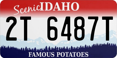 ID license plate 2T6487T