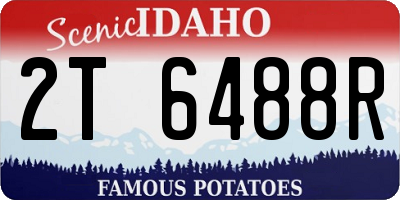 ID license plate 2T6488R