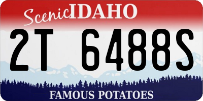 ID license plate 2T6488S