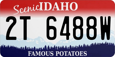 ID license plate 2T6488W
