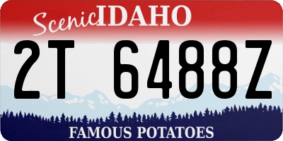 ID license plate 2T6488Z