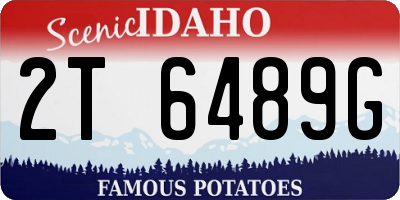 ID license plate 2T6489G