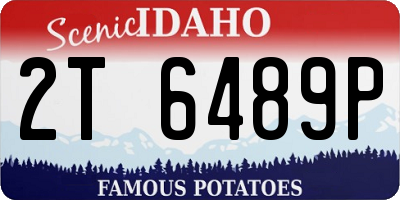 ID license plate 2T6489P