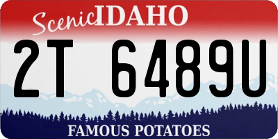 ID license plate 2T6489U