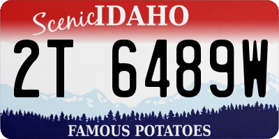 ID license plate 2T6489W
