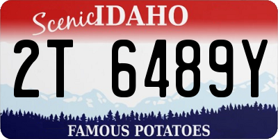 ID license plate 2T6489Y