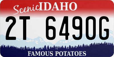 ID license plate 2T6490G