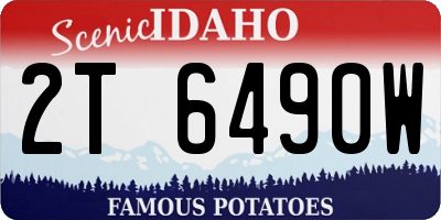 ID license plate 2T6490W