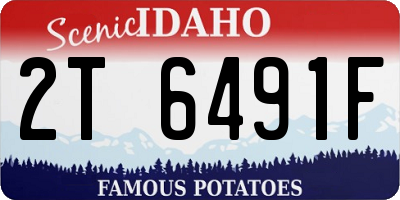 ID license plate 2T6491F