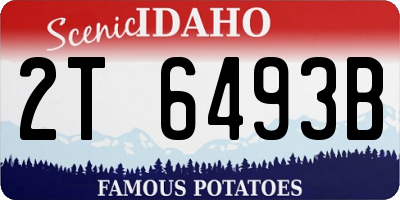 ID license plate 2T6493B