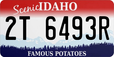 ID license plate 2T6493R