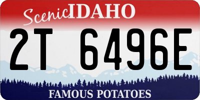 ID license plate 2T6496E