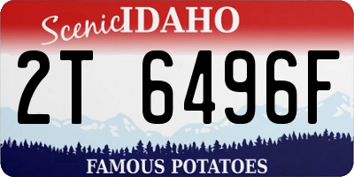 ID license plate 2T6496F