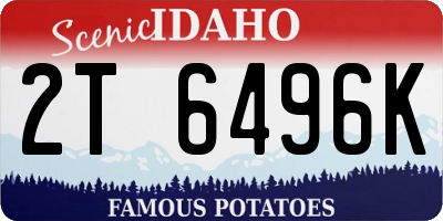 ID license plate 2T6496K