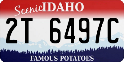 ID license plate 2T6497C