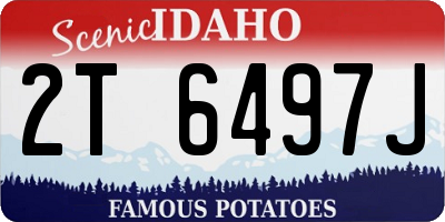 ID license plate 2T6497J