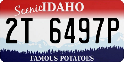 ID license plate 2T6497P