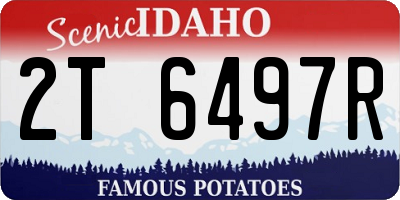 ID license plate 2T6497R