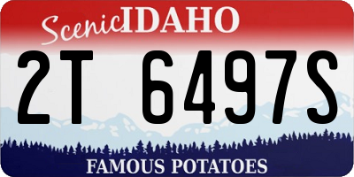 ID license plate 2T6497S