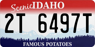 ID license plate 2T6497T