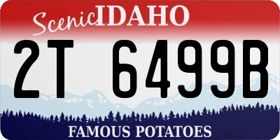 ID license plate 2T6499B