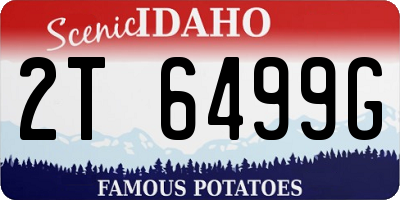 ID license plate 2T6499G