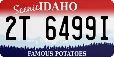 ID license plate 2T6499I
