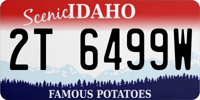 ID license plate 2T6499W