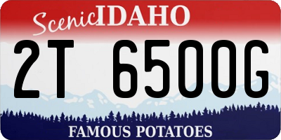 ID license plate 2T6500G