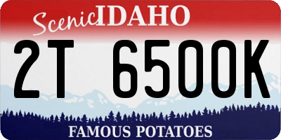 ID license plate 2T6500K