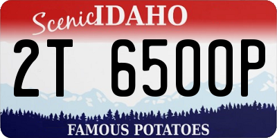 ID license plate 2T6500P
