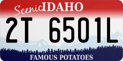 ID license plate 2T6501L