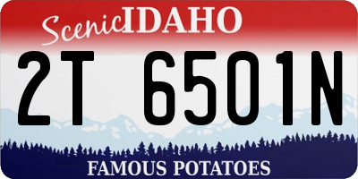 ID license plate 2T6501N