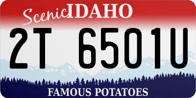 ID license plate 2T6501U