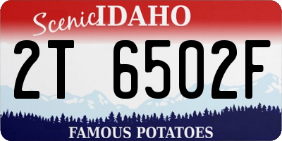 ID license plate 2T6502F